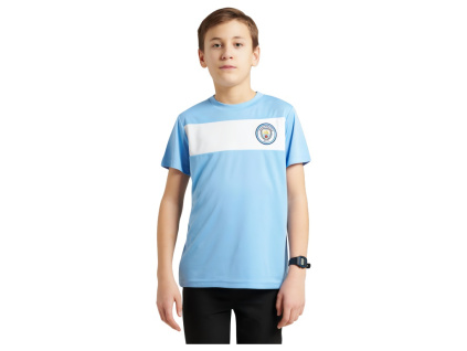 Dětské tričko Manchester City, světle modré s pruhem (Velikost 13-14 r)