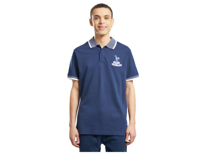 Polo tričko Tottenham Hotspur, tmavě modré, bílý lem, límec (Velikost XXL)