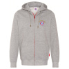 Mikina FC Bayern Mnichov s kapucí, šedá, zip, 100% bavlna