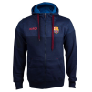 Mikina FC Barcelona, modrá, kapuce, zip