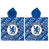 Pončo Chelsea FC s kapucí, modré, 60x120 cm