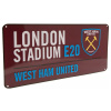 Plechová cedule West Ham United FC, vínová, stadion