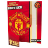 Narozeninové blahopřání Manchester United FC, pro bratra, 22x12 cm