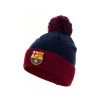 Dětská zimní čepice FC Barcelona, tmavě modrá, bambule