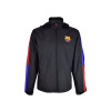 Lehká bunda FC Barcelona, černá, zip, kapuce, kapsy na zip (Velikost XXL)
