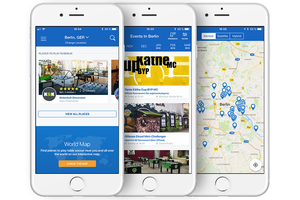 Table Soccer App - apka komunity stolního fotbalu