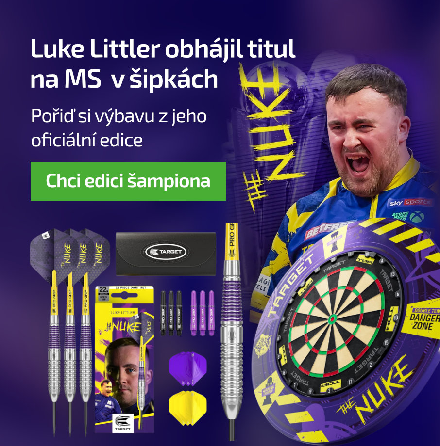 Luke Littler je vítěz MS 2026 v šipkách