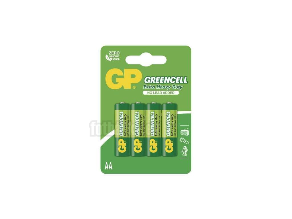 Baterie GP GREENCELL R6 (AA) B1221, 4 KS