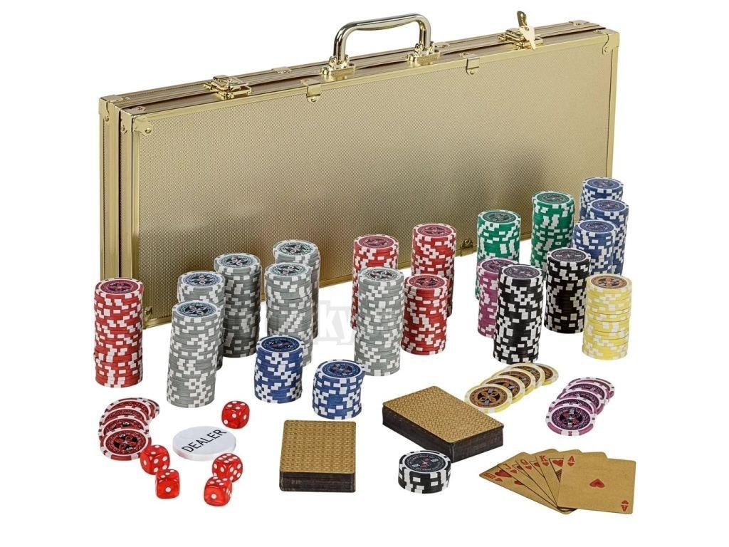 Poker Set GOLD EDITION - 500  laserových žetonů Ultimate