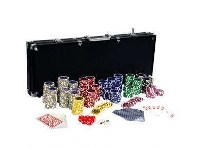 Poker Set - 500 laserových žetonů BLACK EDITION