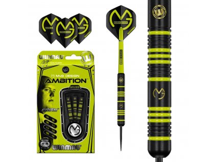 Šipky Winmau steel MvG Ambition 22g, BRASS