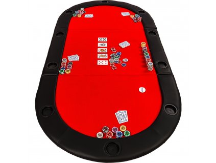 Poker podložka skládací červená