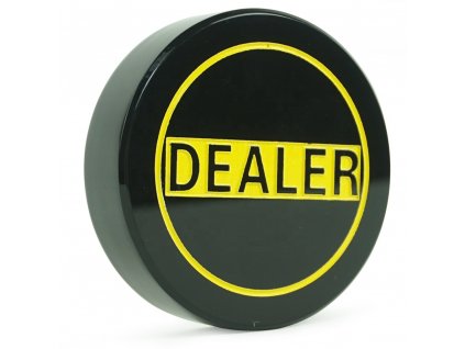 Poker Dealer Button - Black Dealer