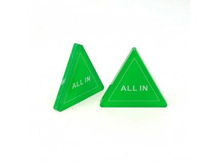Profesionální trojúhelník ALL IN button zelený