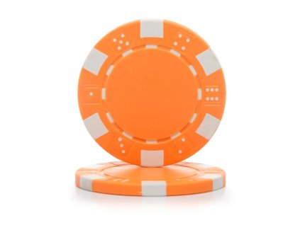Profesionální kusový žeton design Flop 13g-oranžový