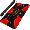 Skládací pokerová podložka, červeno/černá, 160 x 80 cm
