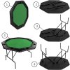 Poker stůl osmihran skládací - zelený