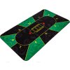 Skládací pokerová podložka, zelená/černá, 200 x 90 cm