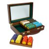 Luxusní dřevěný kufřík na 300 žetonů