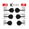Target K-Flex No.2 letky na šipky 19 mm černé SHORT