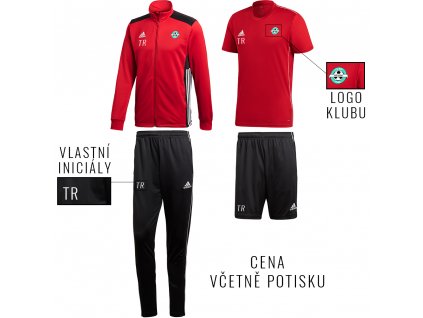 set adidas červená černá