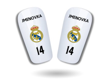 Chrániče s vlastním jménem, číslem a logem klubu (Velikost L)