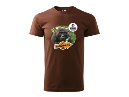 Pánské tričko Mountain Gorilla Coffee Za Gorilou hnědé (Velikost 2XL)