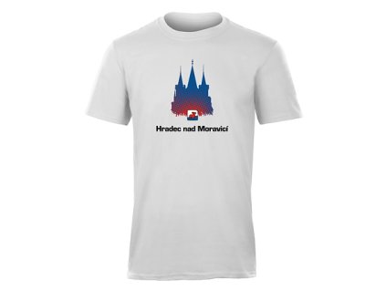 Triko HRADEC NAD MORAVICÍ bílé pánské (Velikost 2XL)