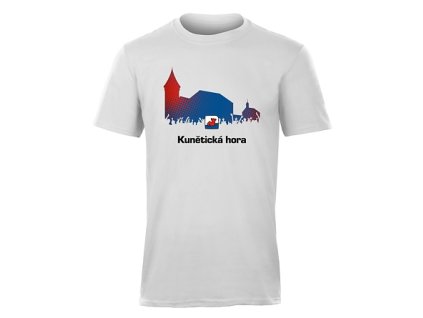 Triko KUNĚTICKÁ HORA bílé pánské (Velikost 2XL)