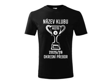 Vítězné triko motiv 5 černá