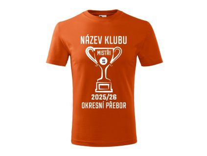 Vítězné triko motiv 5 oranžová
