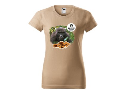 Dámské tričko Mountain Gorilla Coffee Za Gorilou hnědé (Velikost 2XL)