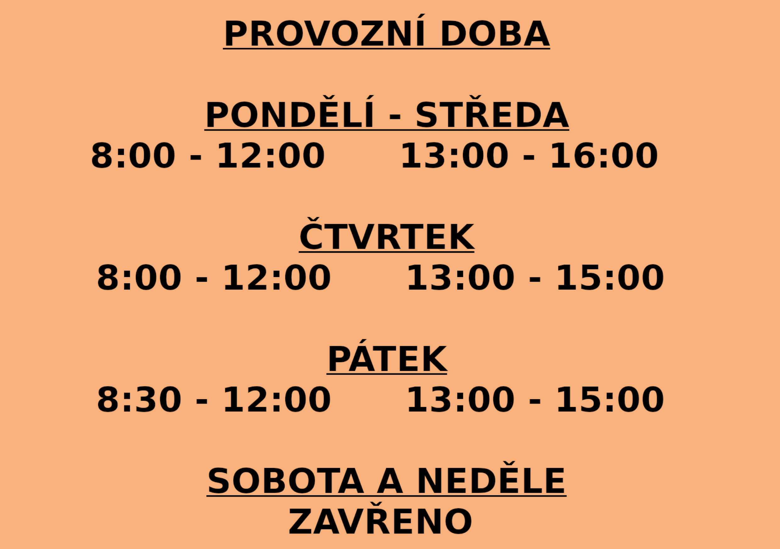 provozní doba