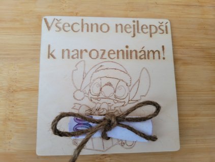 Dřevěné přání pro děti