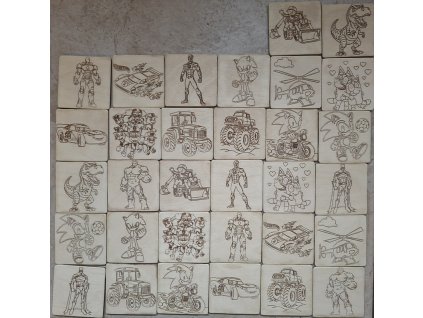 Dřevěné pexeso pro kluky