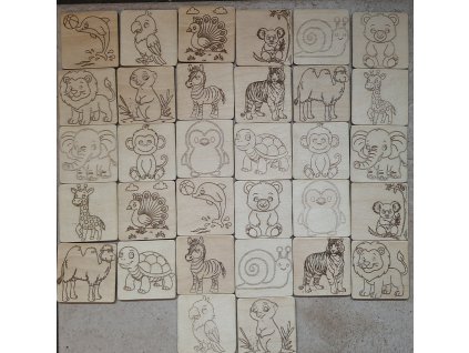 Dřevěné pexeso safari a ostatní