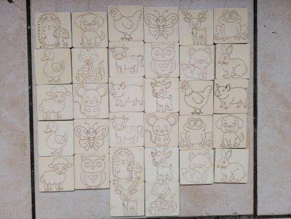 Dřevěné pexeso domácí zvířátka