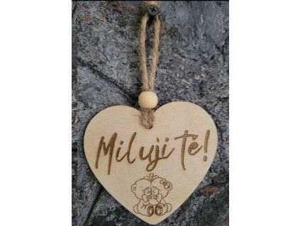 Závěsné srdíčko Miluji tě