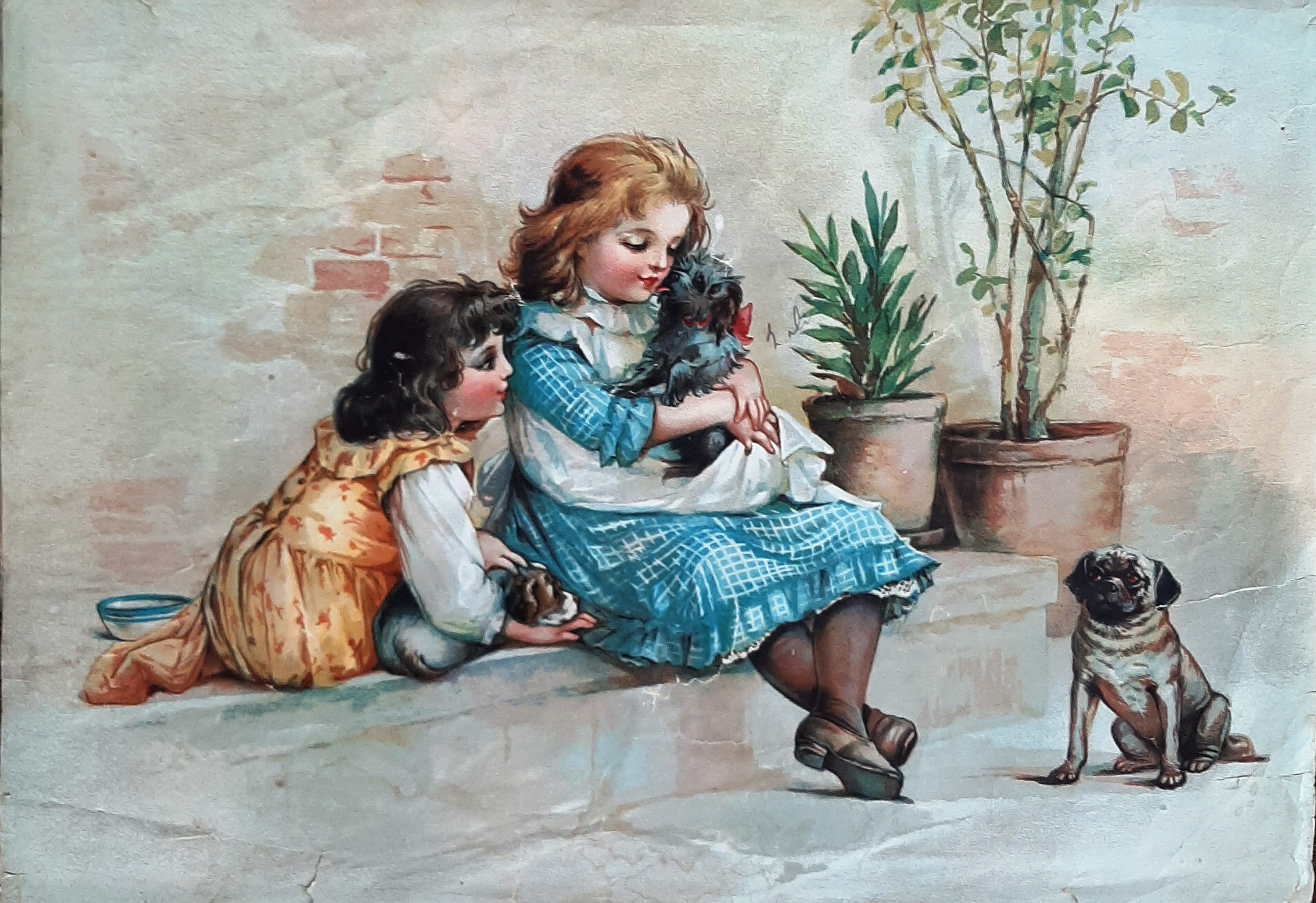 Obrázek retro skládacích dřevěných kostek