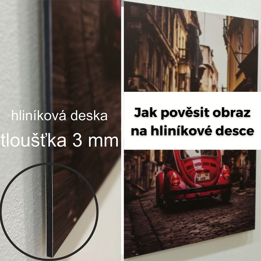 Jak pověsit fotoobraz na hliníkové sendvičové desce