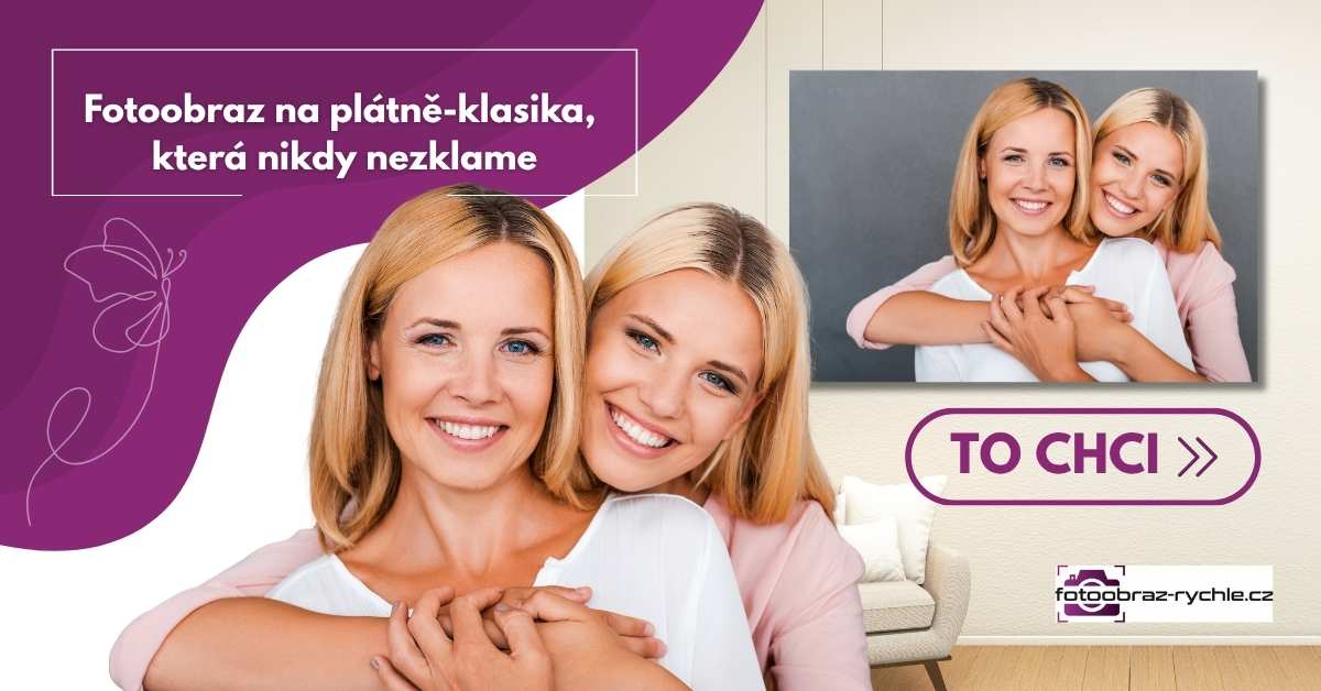 Fotoobraz na plátně z vlastní fotky s odesláním do 2.dne