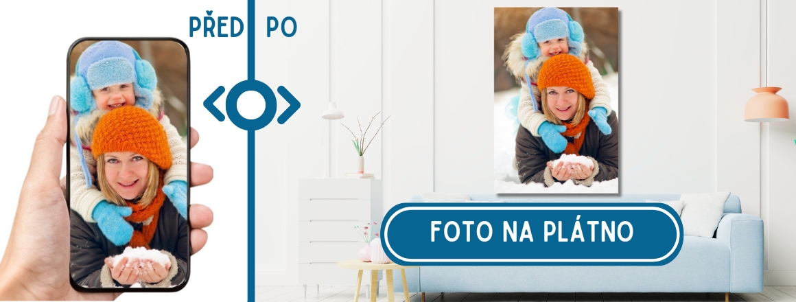 Fotoobraz na plátně z vlastní fotky s odesláním do 2.dne