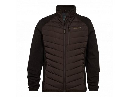 Moor Padded Jacket with knit Brown Leaf 1