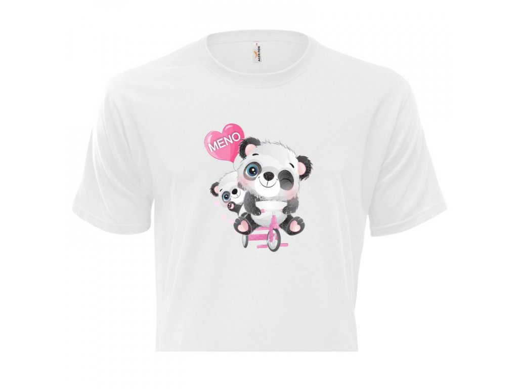 Detské tričko motív panda s menom - FOTOpošta