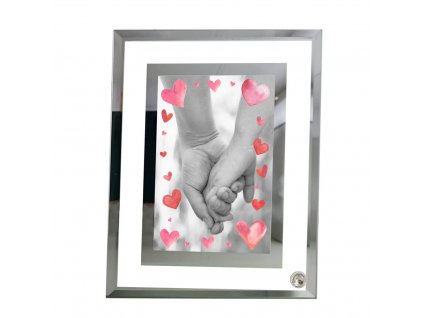 13 SRDCE 3 SKLO • dvojitý rámik zrkadlo 2