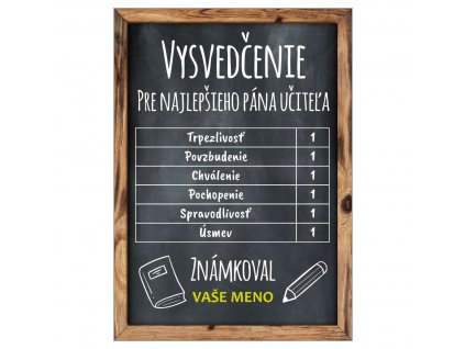Vysvedčenie Učiteľ 1