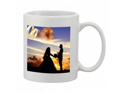 hrnček foto na výšku • rámik svadba1 1