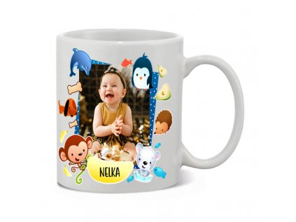 rámik Zvířátka 1•hrnček biely2