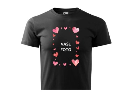 ČERNE TRIČKO S FOTKOU SRDCE 3 2