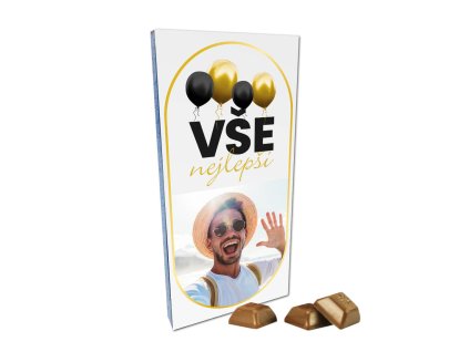 ČOKOLÁDA S FOTKOU rámeček VŠE NEJLEPŠÍ BALÓNY 1